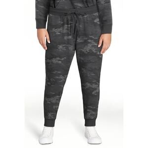 Athletic Works Joggers Womens Size XL Black Gray Camo‎ Drawstring Pockets NEW